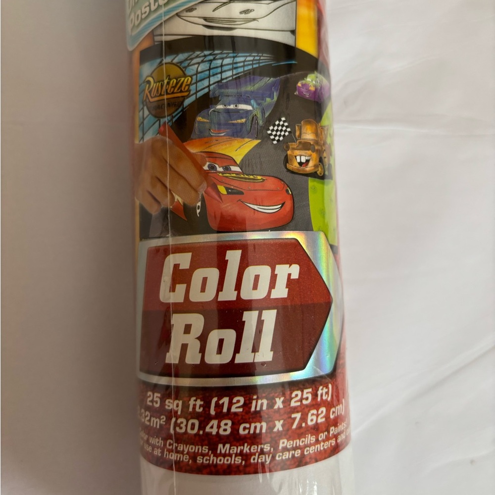Disney Pixar Cars 25 sq ft of Color Roll. 20 different posters & coloring sheets